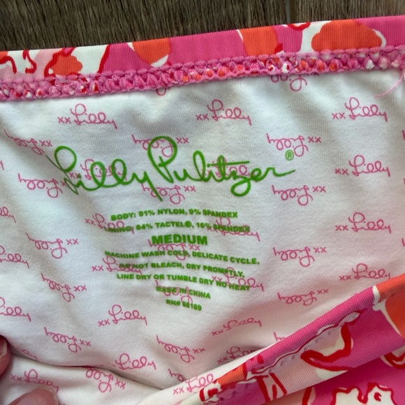 Lilly Pulitzer Pink and Orange Floral Swimwear - Picture 4 of 5